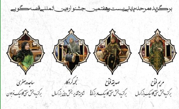 راهیابی چهار قصهگو از استان بوشهر به مرحله پایانی بیستوهفتمین جشنواره بینالمللی قصهگویی راهیابی چهار قصهگو از استان بوشهر به مرحله پایانی بیستوهفتمین جشنواره بینالمللی قصهگویی